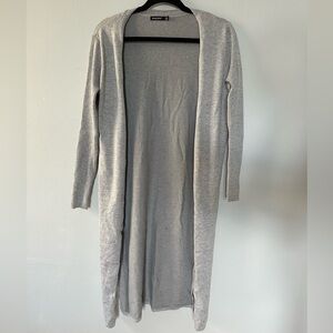 Heather Gray Open Front Cardigan